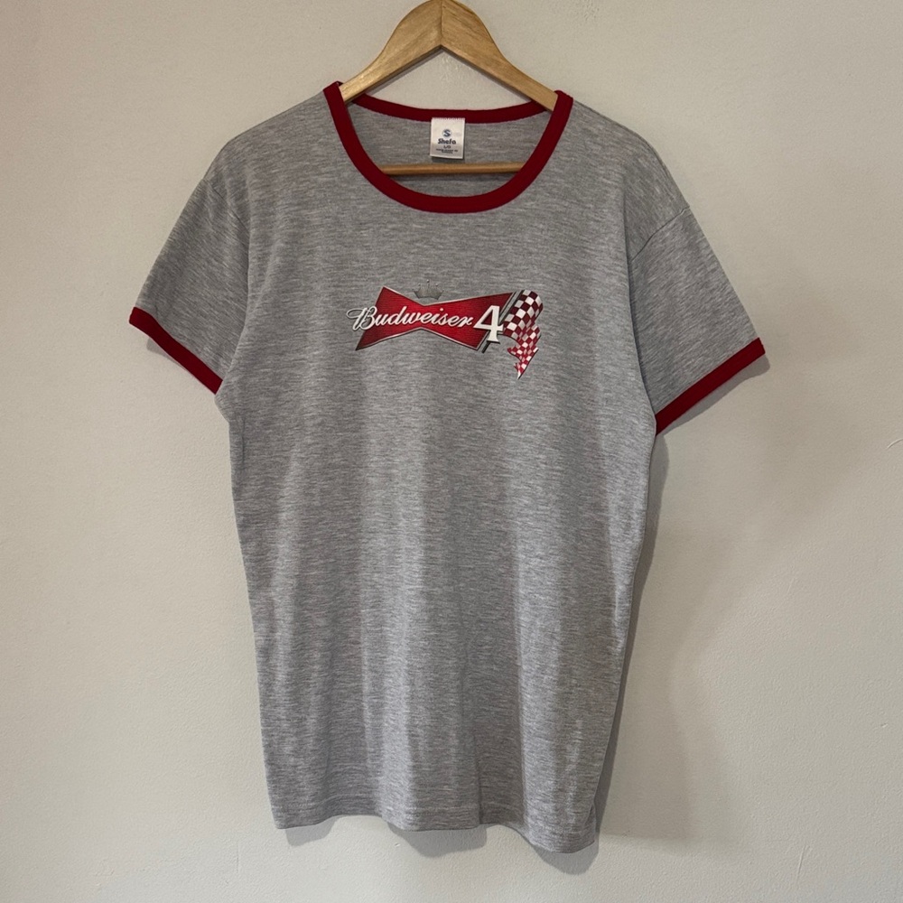 Vintage Budweiser F1 Formula Grand Prix Ringer Shirt / Large / 2010